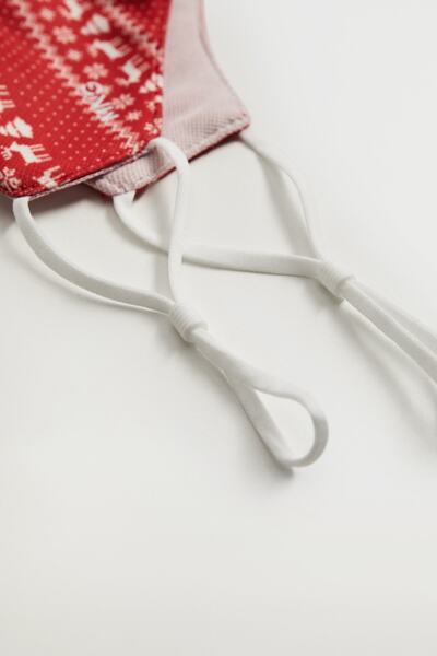 MANGO Man Erkek Kırmızı Yüz Maskesi