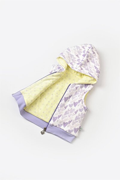 Biorganic Baby Girl Zippered Vest Lilac 61455