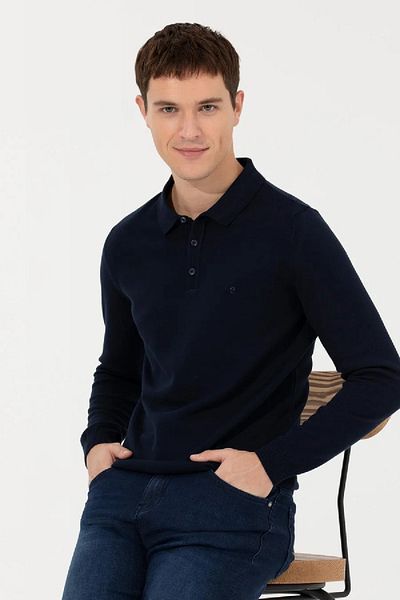 Pierre Cardin Тесен трикотажен пуловер