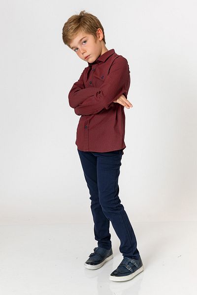 incity Boy's Claret Red Shirt