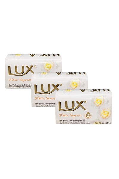 LUX 3 pcsLuxury Soap White 80 GrWhite Impress