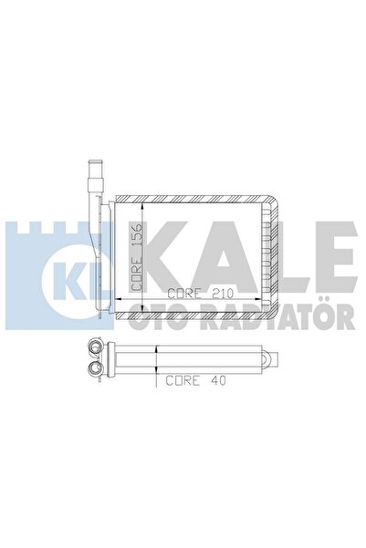 KALE Kalorifer Radyatörü R9-r11-exp 212x156 Bakır/plastik 2 Sıra Cu Pl Sistem