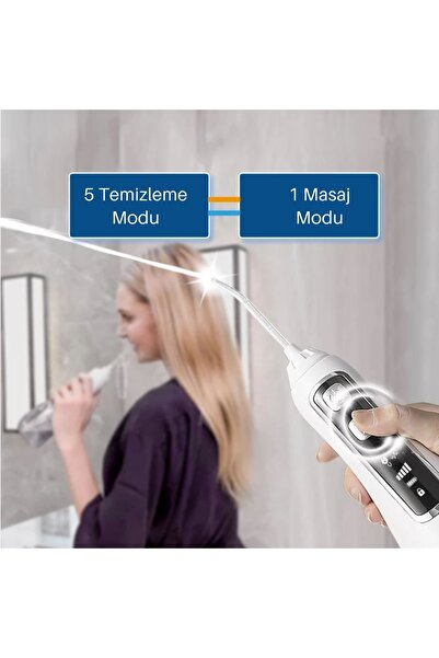 waterpulse Kablosuz Pro V580 Water Flosser 320ml Taşınabilir Diş/protez Bakım Ve Ağız Duşu Siyah