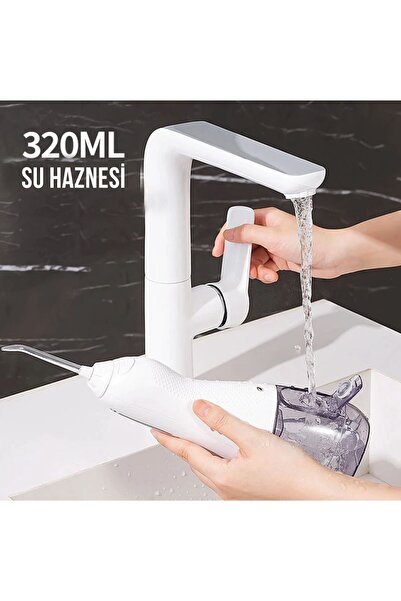 waterpulse Kablosuz Pro V580 Water Flosser 320ml Taşınabilir Diş/protez Bakım Ve Ağız Duşu Siyah