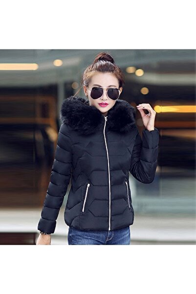 Mothermood Günlük Kürklü Şişme Kadın Mont