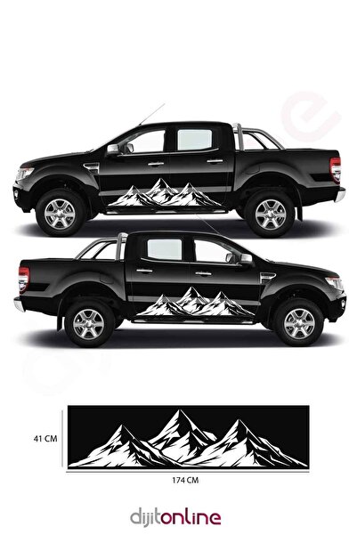 Dijitonline 2 buc Off Road - Autocolant pentru ușă laterală - Autocolant auto - 174x41 cm