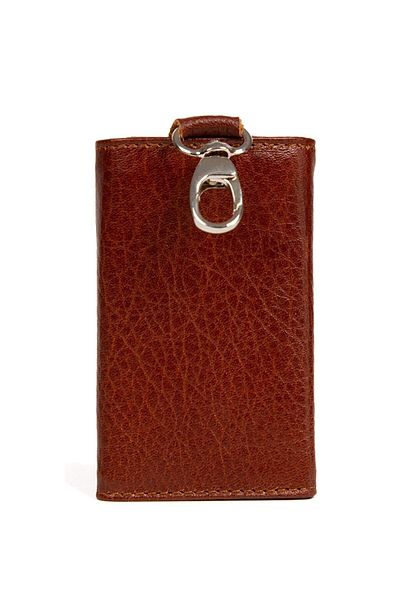 By Hakan Leather Keychain Tan