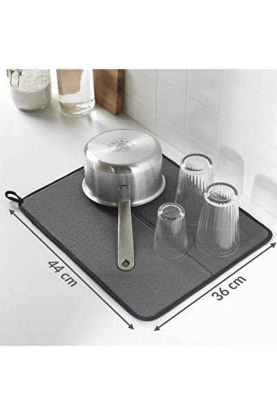 Telvesse Dish Drying Mat Nanofiber Dish Mat Drying Cloth Ultra Absorbent Dish Mat Gray