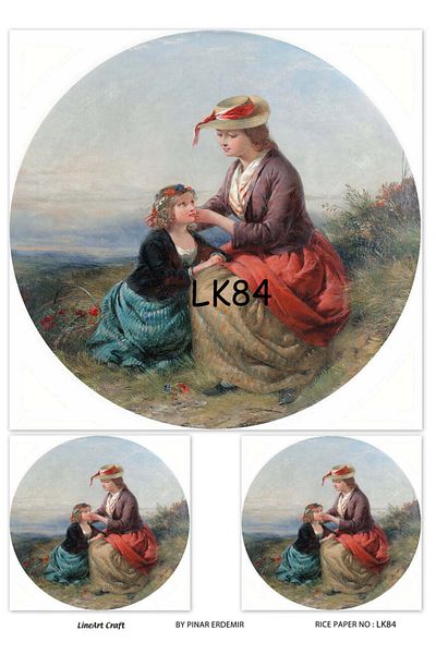 LİNEART Brass Decopage Paper La-lk84