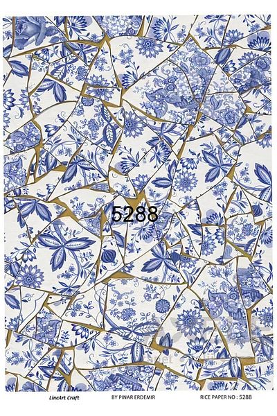 LİNEART Brass Decopage Paper La 5288