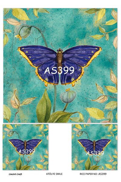 LİNEART Brass Decopage Paper La As399