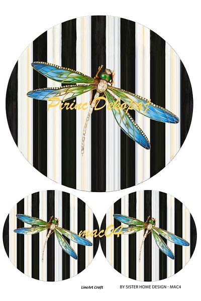 LİNEART Brass Decopage Paper La-mac4