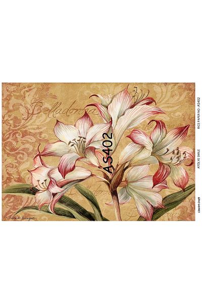 LİNEART Brass Decopage Paper La-as402