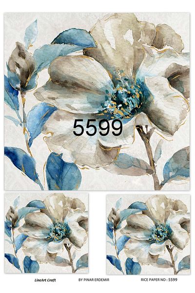 LİNEART Brass Decopage Paper La-5599
