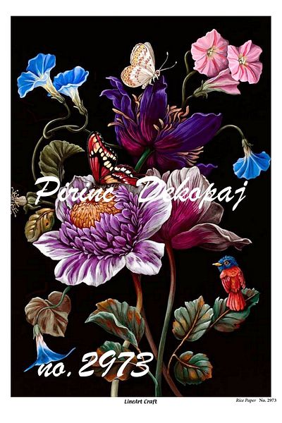 LİNEART Brass Decopage Paper La-2973