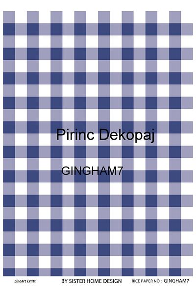 LİNEART La-gingham7 Brass Decopage Paper