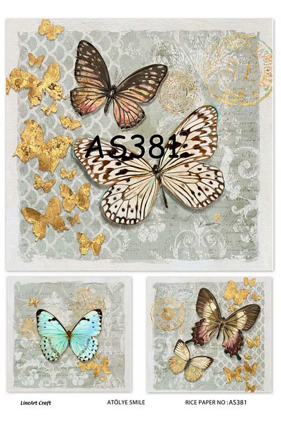 LİNEART Brass Decopage Paper La As381