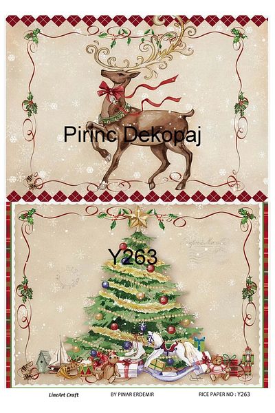 LİNEART Brass Decopage Paper La Y263