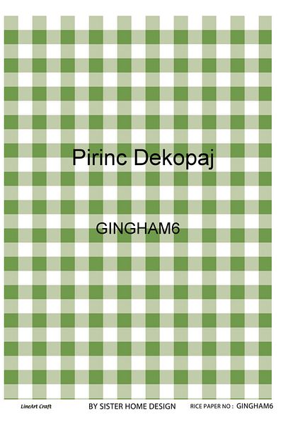 LİNEART Brass Decopage Paper La-gingham6
