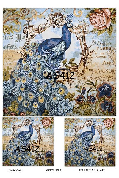 LİNEART Brass Decopage Paper La-as412