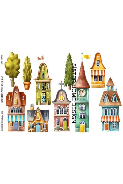 LİNEART Brass Decopage Paper La Evler2