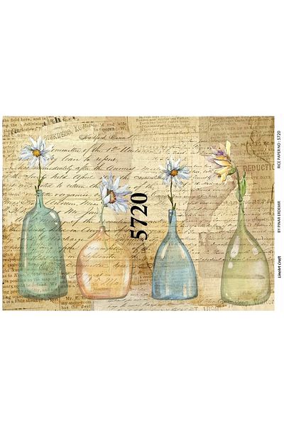 LİNEART Brass Decopage Paper La-5720