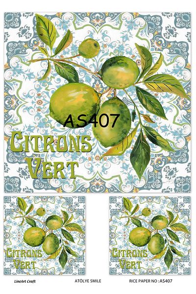 LİNEART Brass Decopage Paper La-as407