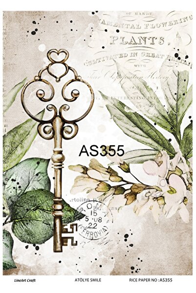 LİNEART Brass Decopage Paper La As355