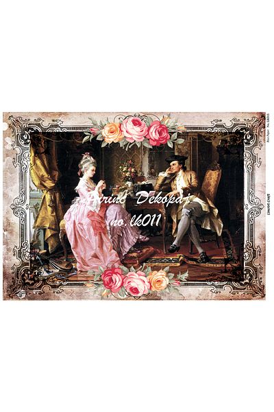 LİNEART Brass Decopage Paper La-lk011
