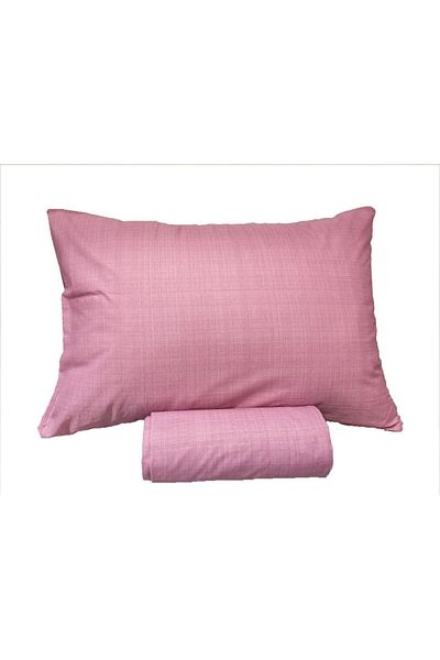 ŞENER HOME Cotton Oversize Fitted Sheet 2 Pieces Cover Pillow Case 180X200 cm Light Lilac