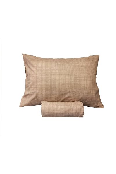 ŞENER HOME Cotton Oversized Fitted Sheet 2 Pieces 180X200 cm Clay Cover Brown