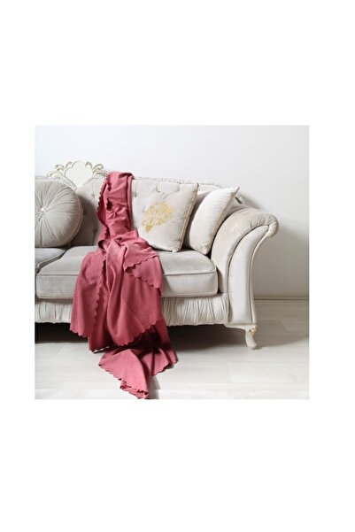 ŞENER HOME Şönil Çift Taraflı Kaymaz Çekyat-koltuk Örtüsü/koltuk Şalı-gül Kurusu