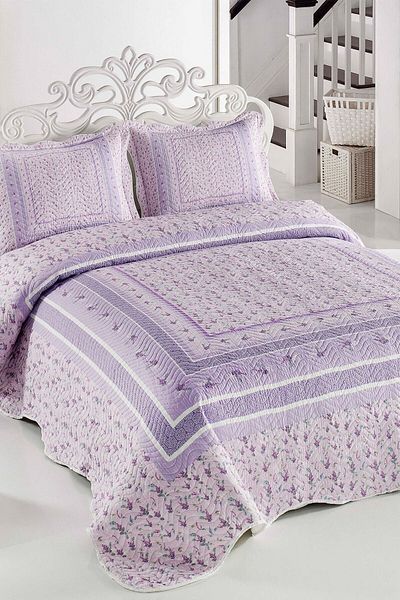 Örtüm Siena Lilac Double Quilted Bedspread