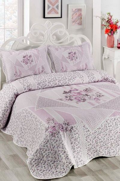 Örtüm Dolce Lilac Double Quilted Bedspread