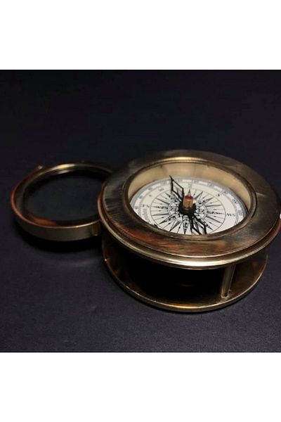 hediyeconcepti Stanley London Brass Magnifying Compass