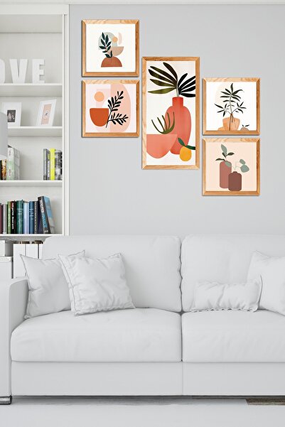 Cadran 5 Parçalı Çerçeve Görünümlü Mdf Tablo Seti Atf303