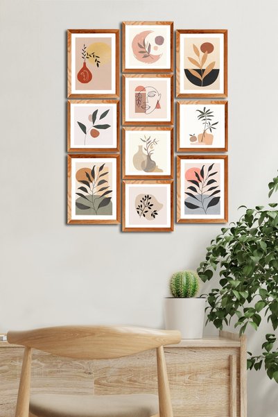Cadran 10 Parçalı Çerçeve Görünümlü Mdf Tablo Seti Flm203