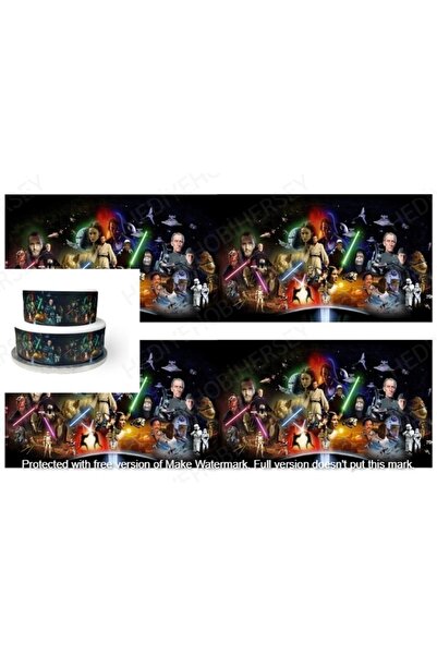 hediyehobihersey Star Wars Pasta Yan Dekor Yenilebilir Gıda Baskısı, Yenilebi...