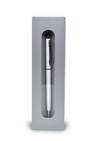 Four Office White Body Flip Metal Ballpoint Pen - Boxed - Tablet Pen Feature