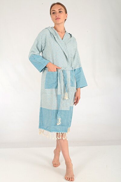 Buldan Concept Dilay Loincloth Bathrobe Dark Turquoise