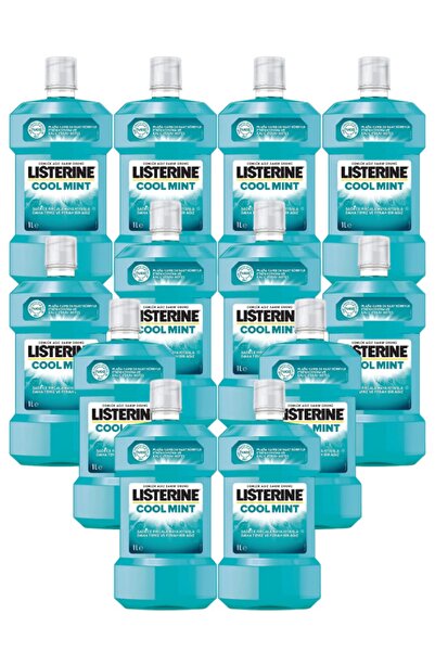 Listerine Cool Mint 1000 ml 12 Adet Ağız Çalkalama Suyu Gargara