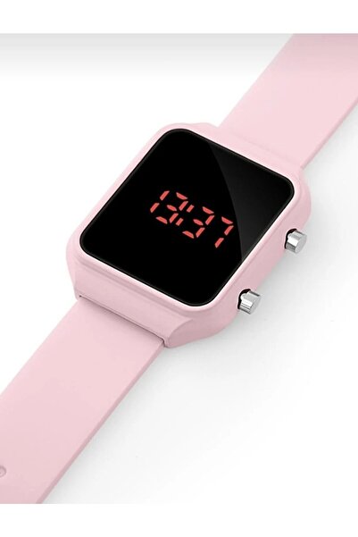 pullmarkt Dijital Led Çocuk Kol Saati Pembe Renk Silikon Çocuk Saatleri