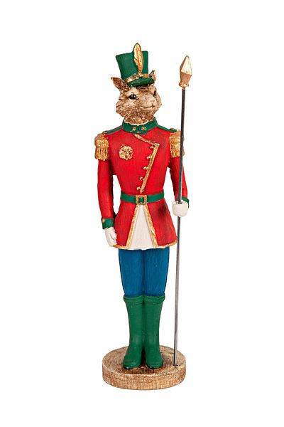 Waldern 34cm Christmas Decorative Cat Soldier Figure