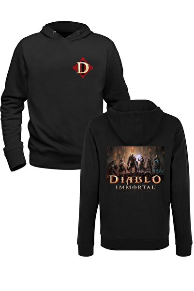 Alfa Tshirt Diablo Immortal Front and Back Printed Black Sweatshirt