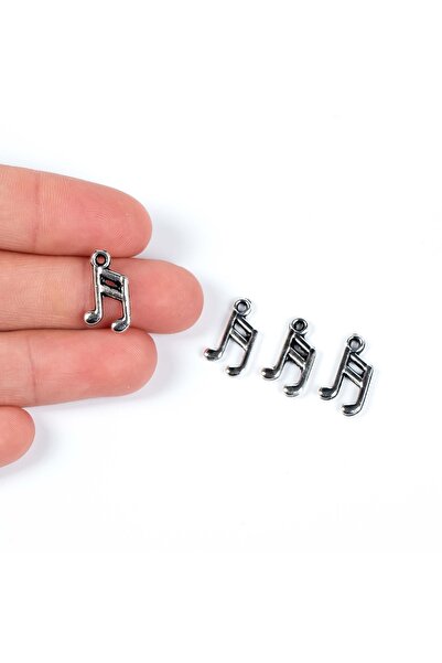 yfhobi 5 Adet - 16 Mm Müzik Nota Anahtarı Desenli Metal Uç, Takı Malzemesi, B...