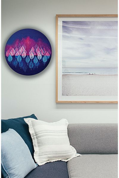 Nod Model de pictură din lemn cu frunze, casă, sufragerie, dormitor, hol, ornament de decorare a peretelui de birou