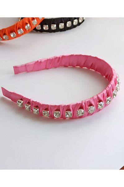 Ginger Takı Waterway Crystal Crown Satin Women Crown Bandă de păr