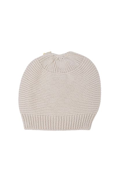 Minora Knitwear Links Baby Beanie 0-12months Beige