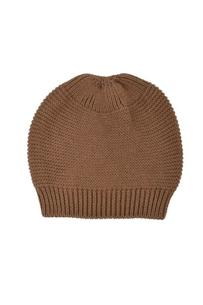 Minora Knitwear Links Baby Beanie 0-12months Brown