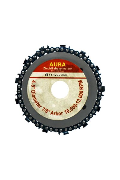 AURA Zincirli Ahşap Testere 115 Mm (taş Motoru Için)